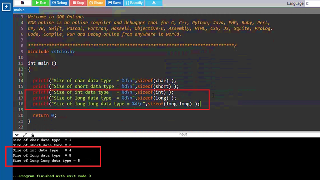 Sizeof Operator In C Microcontroller Embedded C Programming