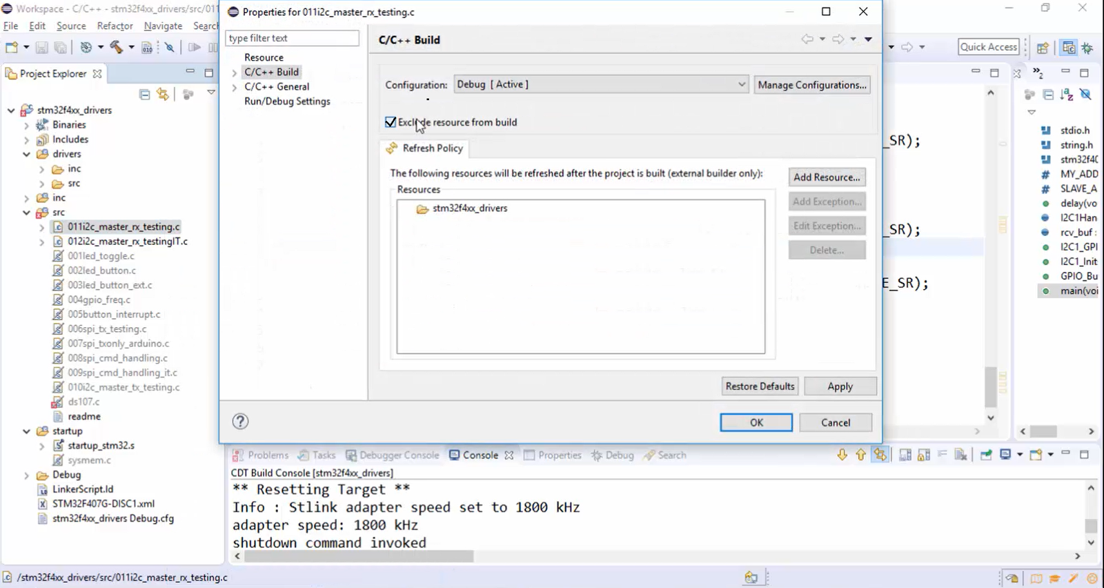 STM32 I2C Lecture 53- Exercise : Testing I2C interrupt APIs part 1