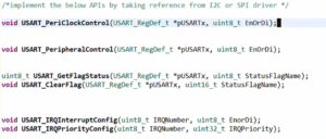 Read more about the article STM32 USART Lecture 2 – USART driver APIs prototypes