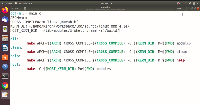 How to create Makefile? Linux Device Driver Programming