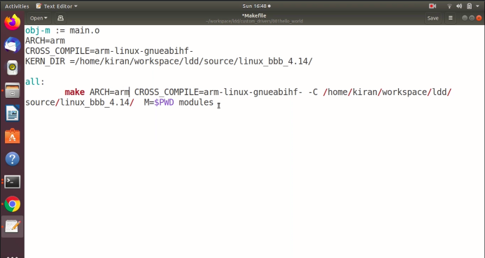 How to create Makefile? Linux Device Driver Programming