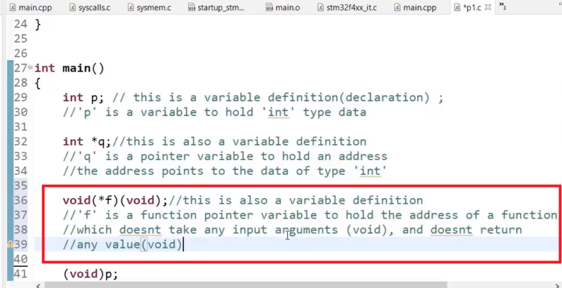 Function Pointers in C for State Machine Design