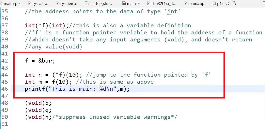 Function Pointers in C for State Machine Design