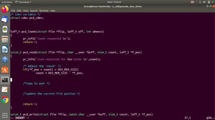 Read method | Linux Device Driver Programming