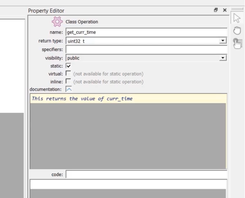 Adding Class Operations for FSM : Incrementing Current Time Variable