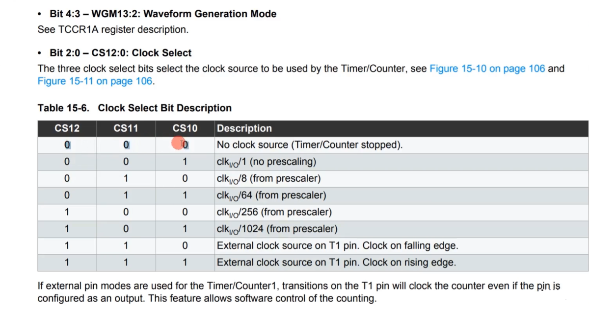 Atmega328p Timer registers and setup code - Finite State Machine