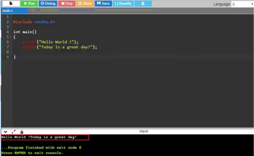 Printf Exercise Solution: Printing Text in New Lines