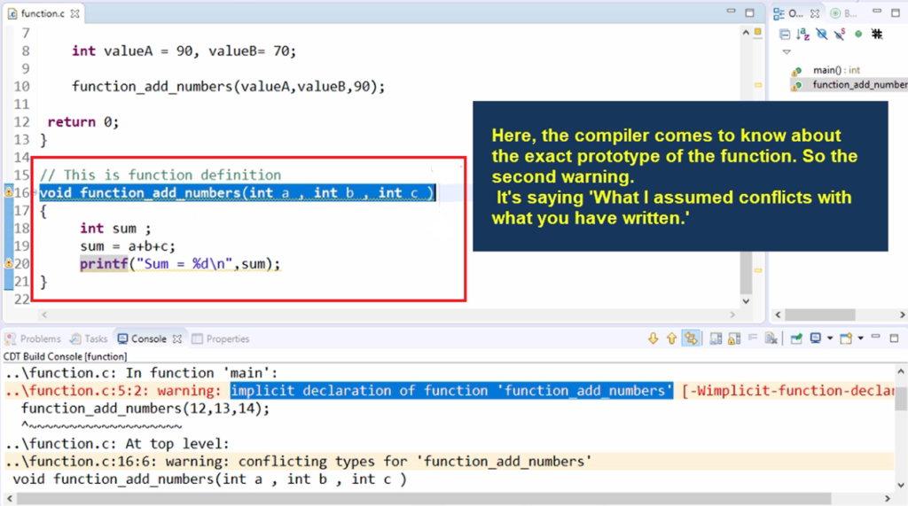 Function prototype in C : Declaration, Examples - FastBitEBA