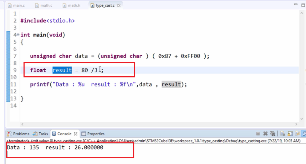 Typecasting in 'C' - Implicit and Explicit casting with Example