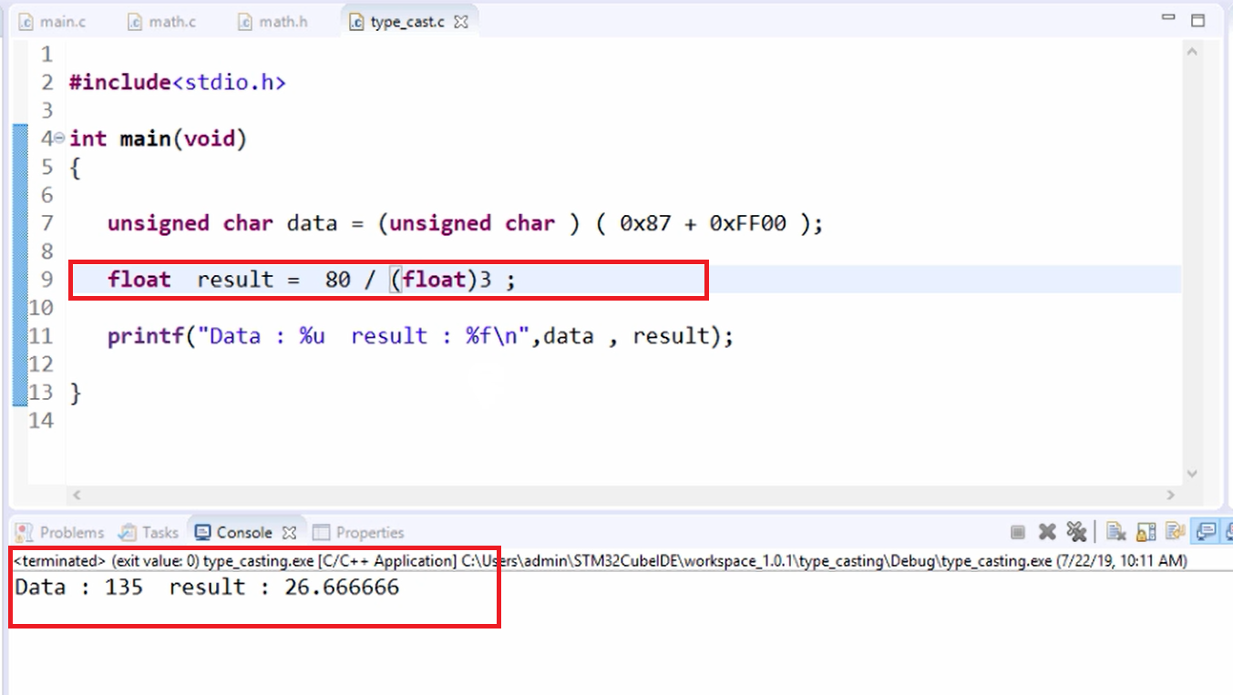 Typecasting in 'C' - Implicit and Explicit casting with Example