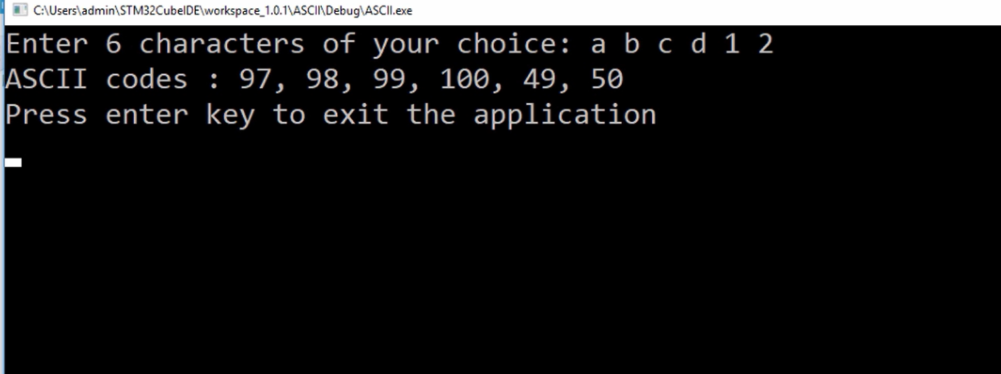 ASCII Codes Printing Exercise using scanf in C