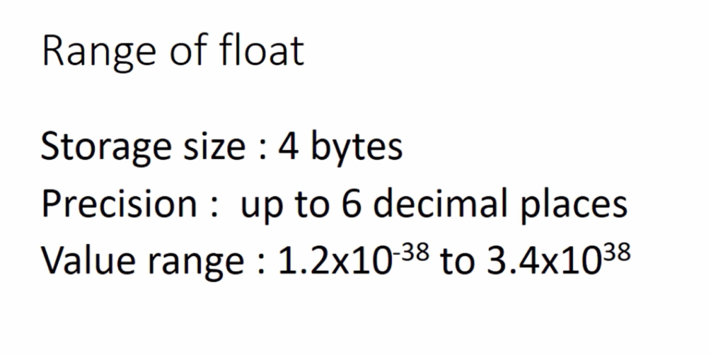 Difference between float and double datatypes with Example