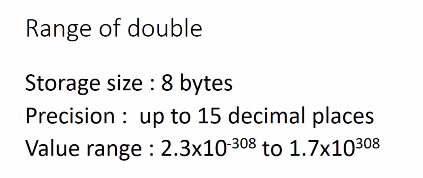 Difference between float and double datatypes with Example