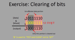 Read more about the article Microcontroller Embedded C Programming Lecture 102| Applicability of bitwise operators : Clearing of bits