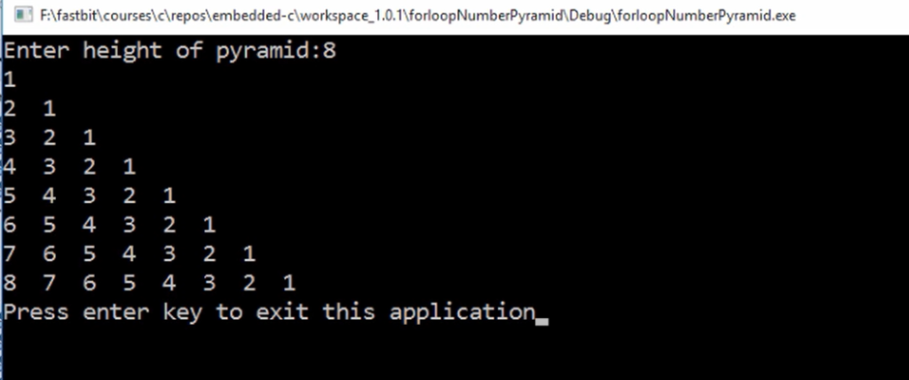 Nested For Loop Number Pyramid Program: Explanation & Solution