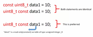 Read more about the article Microcontroller Embedded C Programming Lecture 129| ‘const’ type qualifier