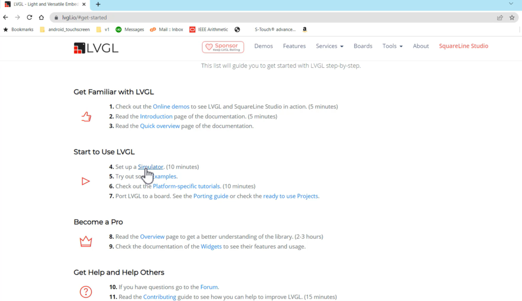 LVGL Simulator Download and Getting Started Guide