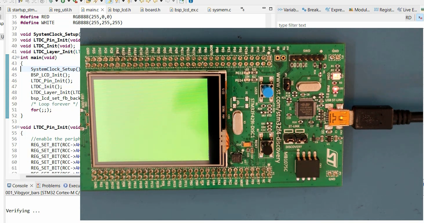 Setting LTDC Layer Background Color in Embedded Displays