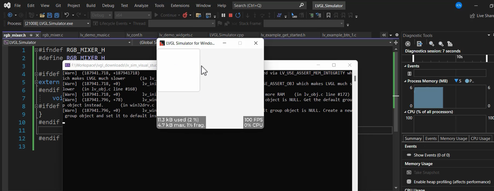 Create a basic graphical user interface(GUI) with LVGL Simulator