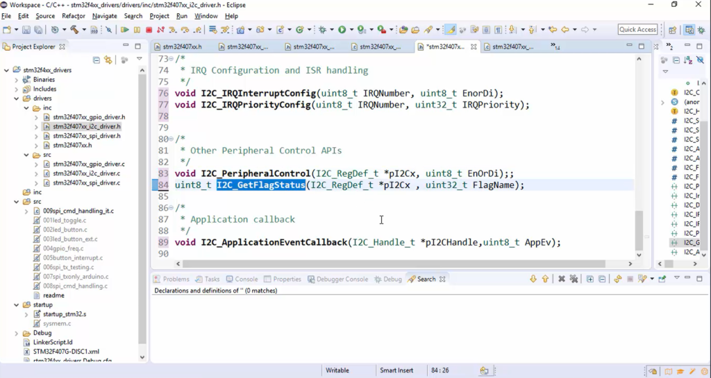 STM32 I2C Lecture 10: I2C API Prototypes