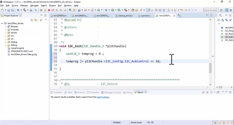 STM32 I2C Lecture 14: Implementation of I2C init API: Part 1