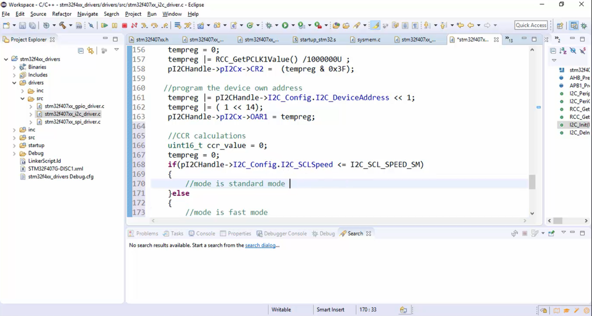 I2C Init API Implementation: Configuring the CCR Register - Part 3