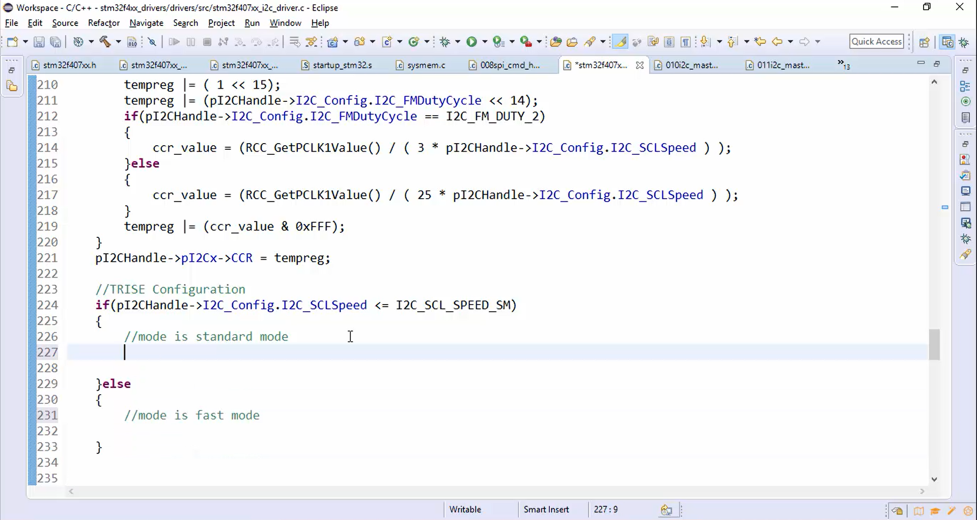 I2C rise time calculation