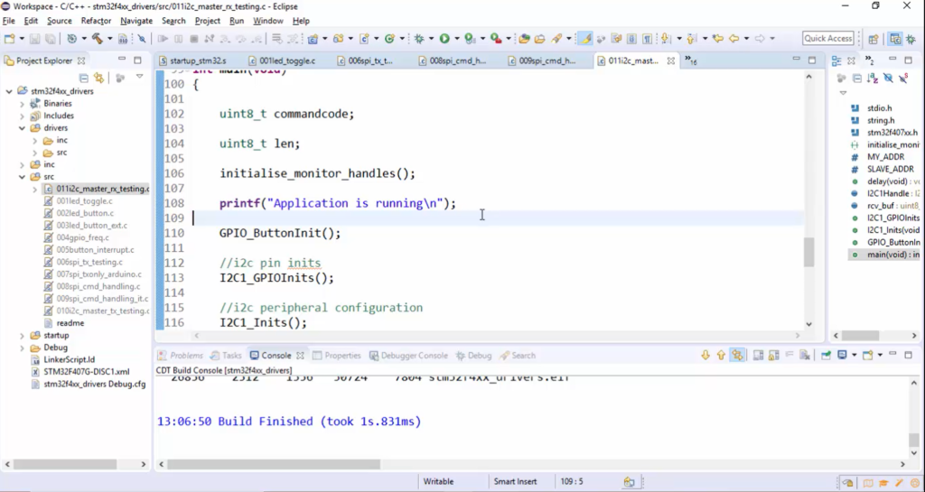 STM32 I2C Lecture 36 - Exercise: Coding Part 3