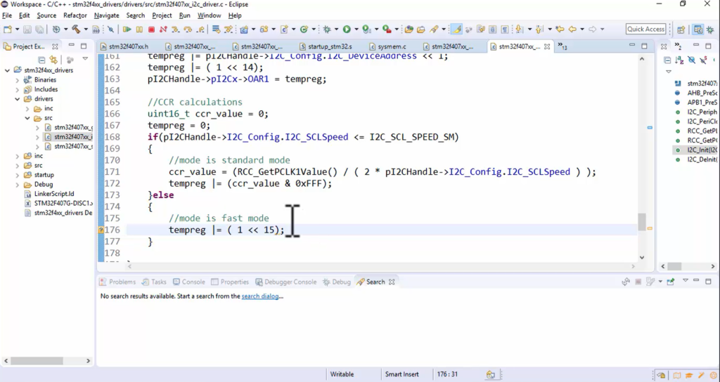 I2C Init API Implementation: Configuring the CCR Register - Part 3