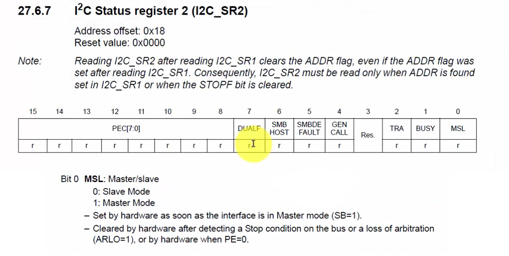 I2C IRQ handler implementation Part 5