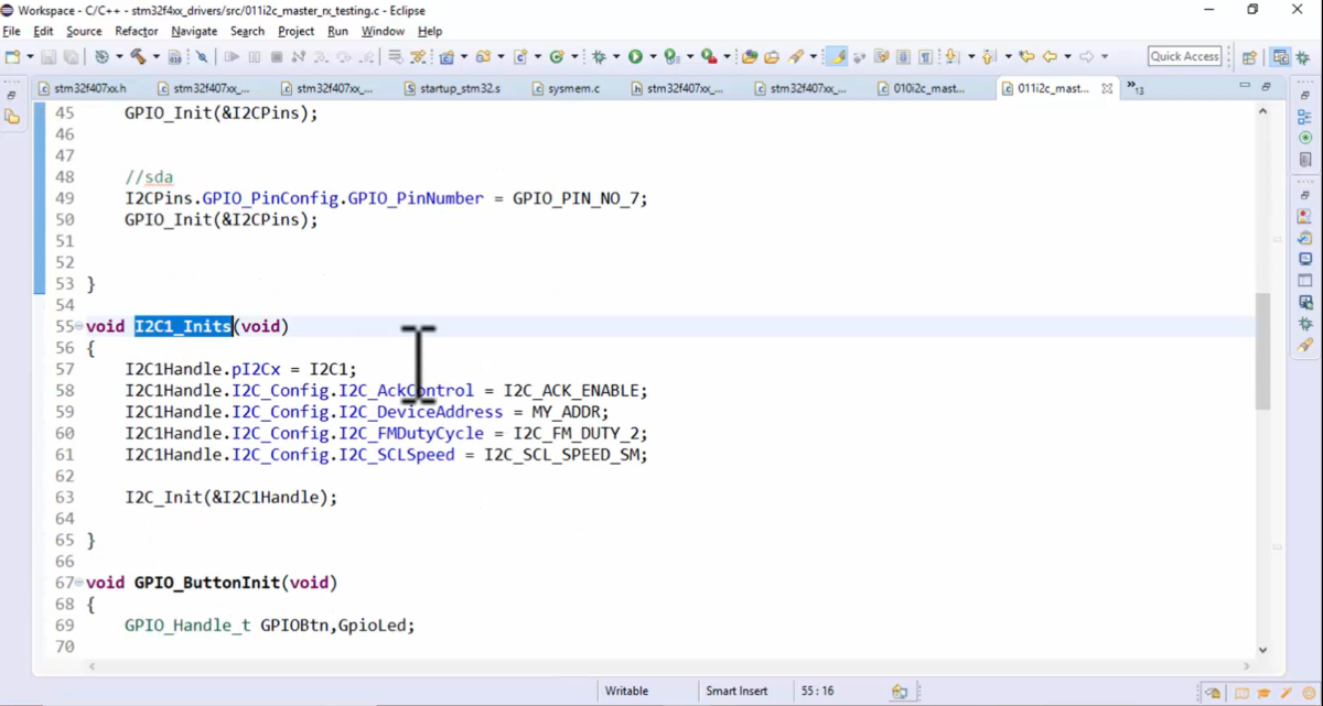 stm32 array declaration