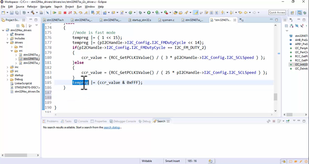 I2C Init API Implementation: Configuring the CCR Register - Part 3