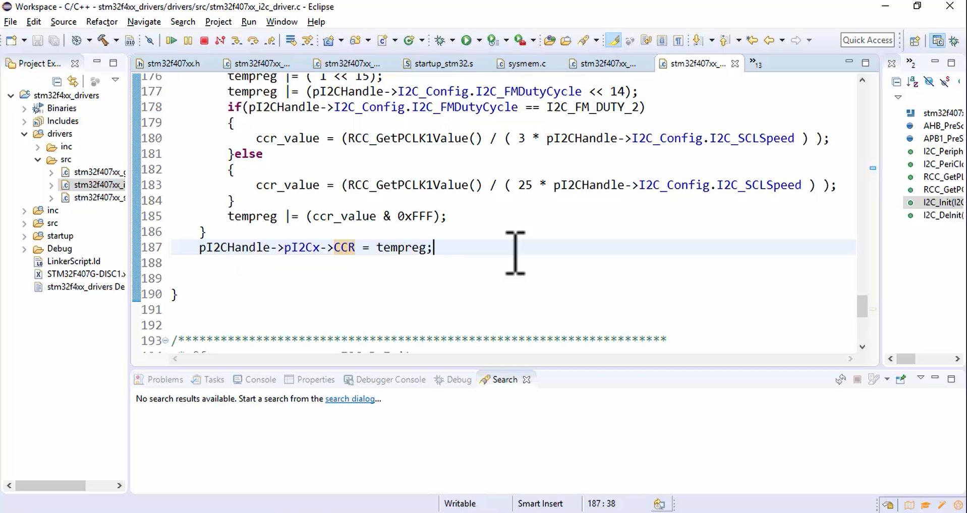 CCR register configuration