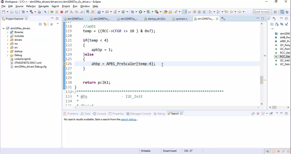 I2C Init API Implementation: Configuring I2C Registers - Part 1