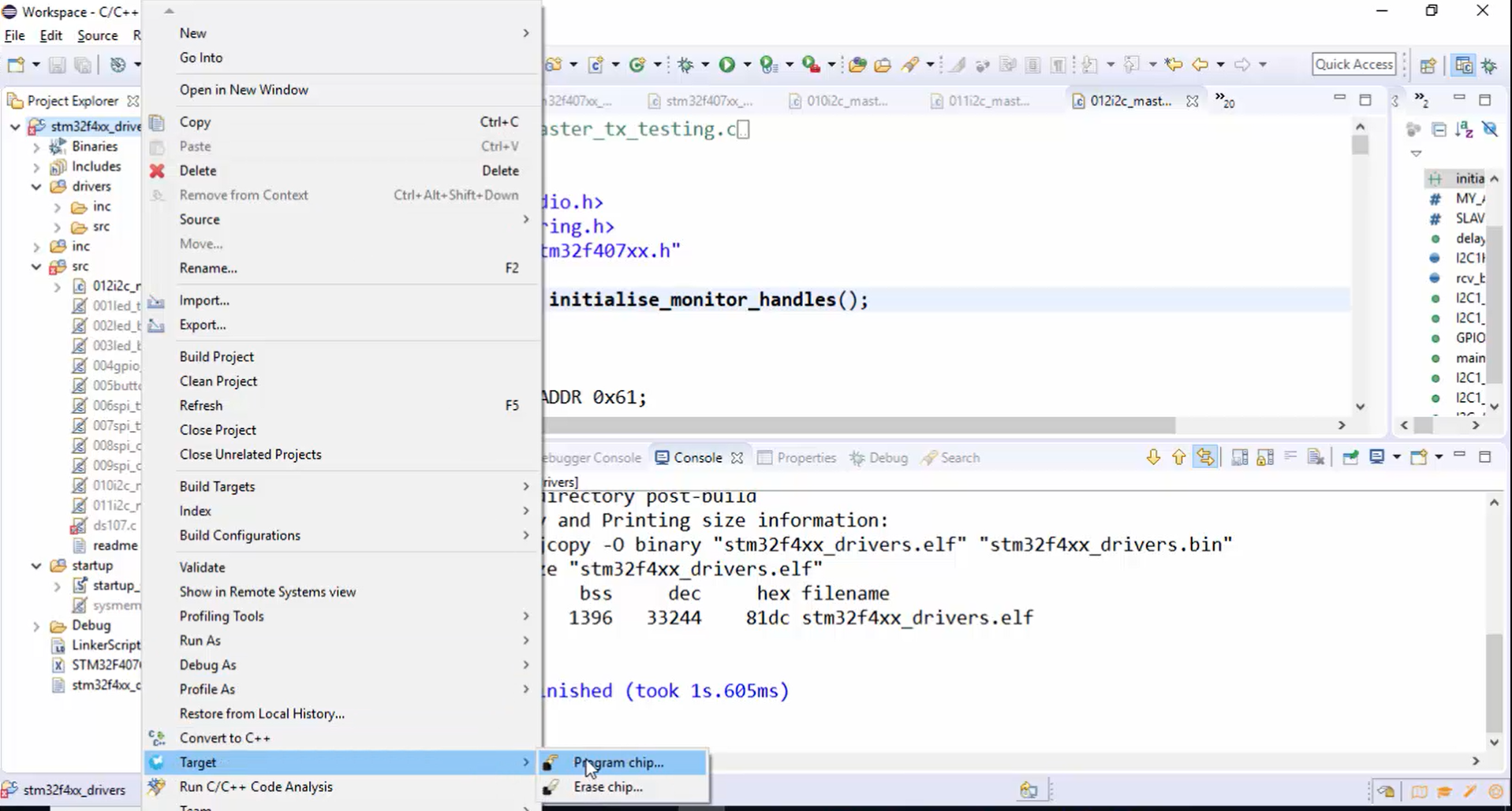 Testing I2C interrupt APIs part 1