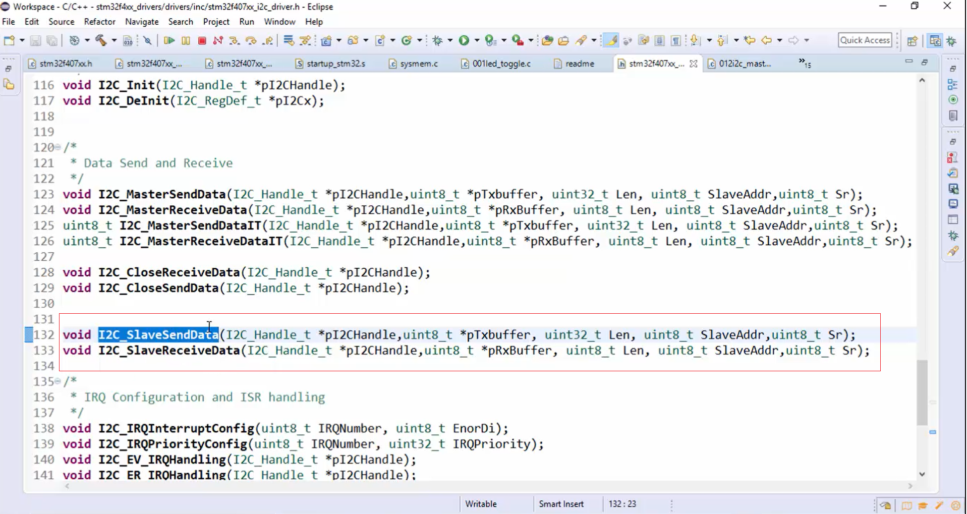 I2C slave programming discussion