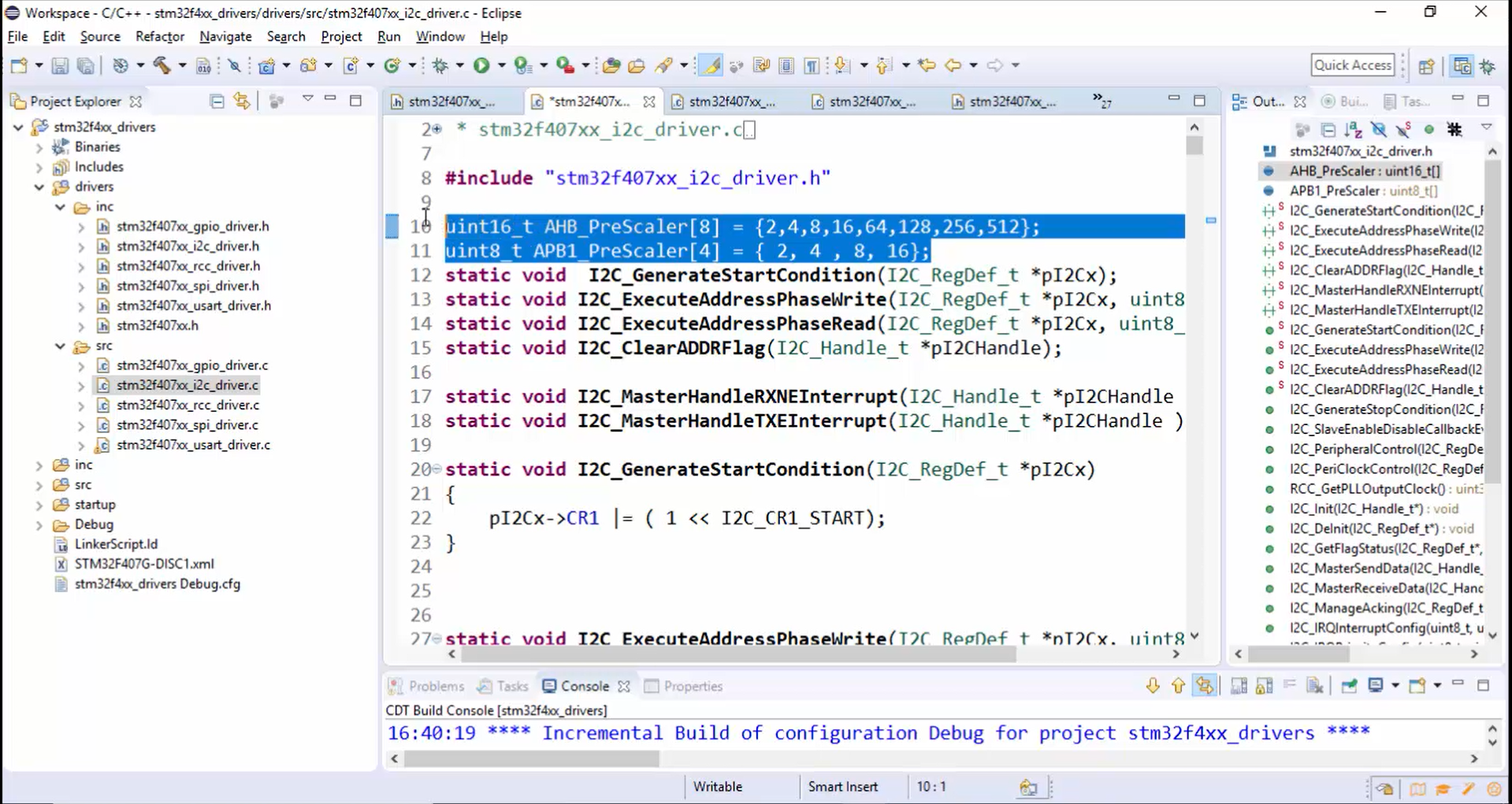 USART baud rate coding 