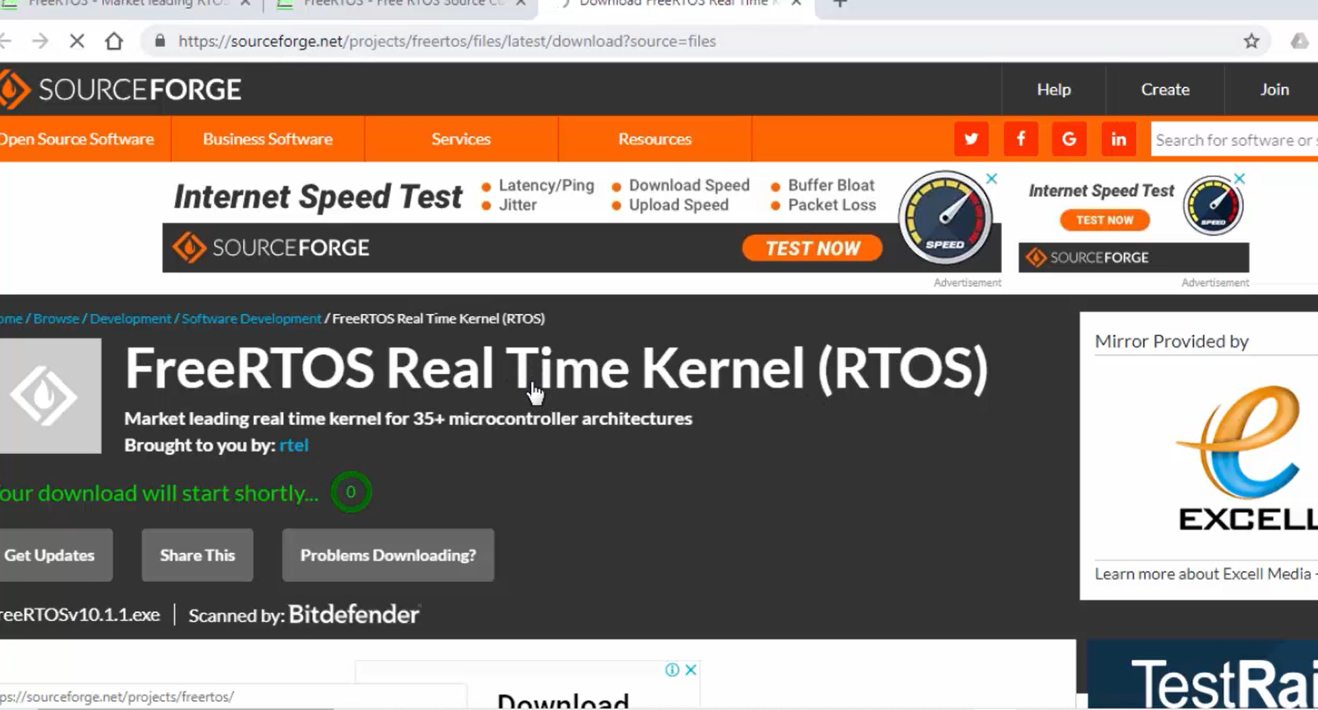 RTOS real-time kernel page