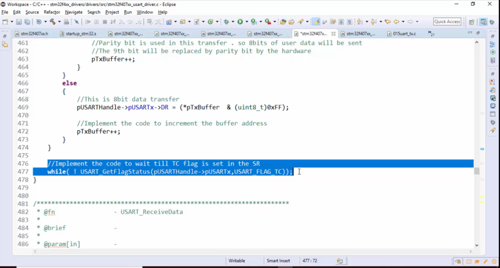 USART Driver API: Send Data from STM32 USART Peripherals