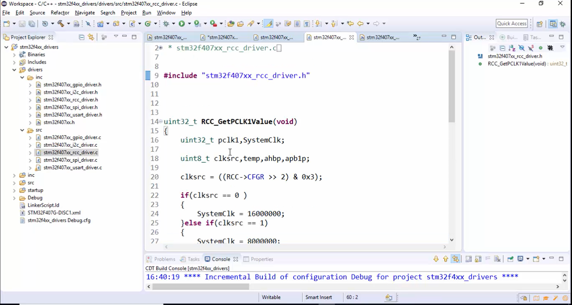 USART baud rate coding 