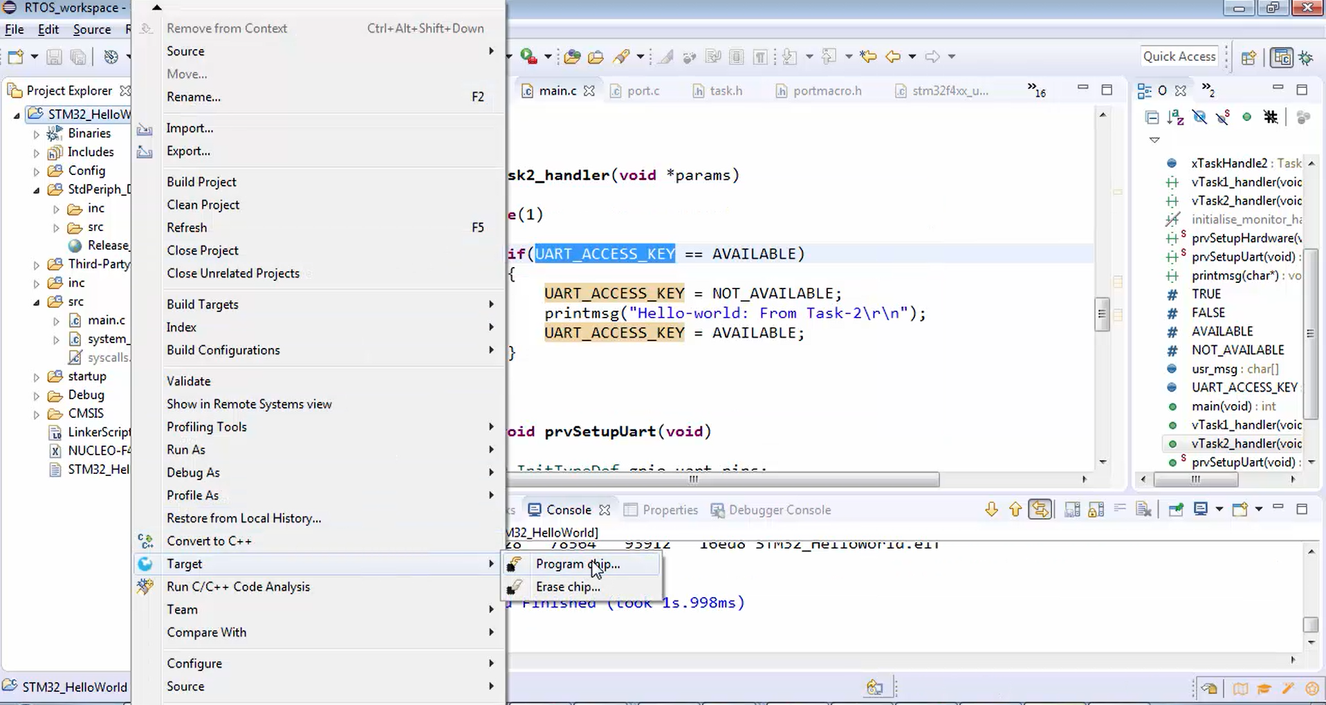 Usage of taskYIELD() in FreeRTOS and explanation.