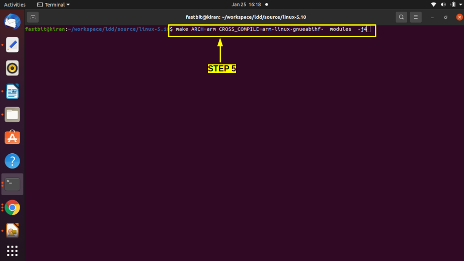 Figure 5: To build and generate in-tree loadable kernel module