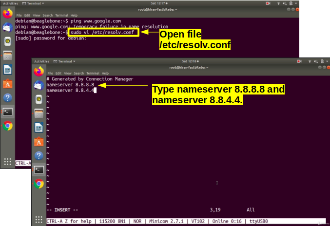 Figure 7. /etc/resolv.conf