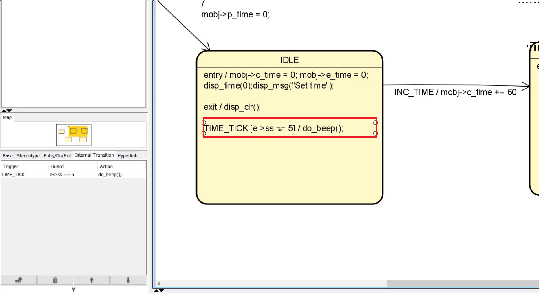 Drawing state transitions