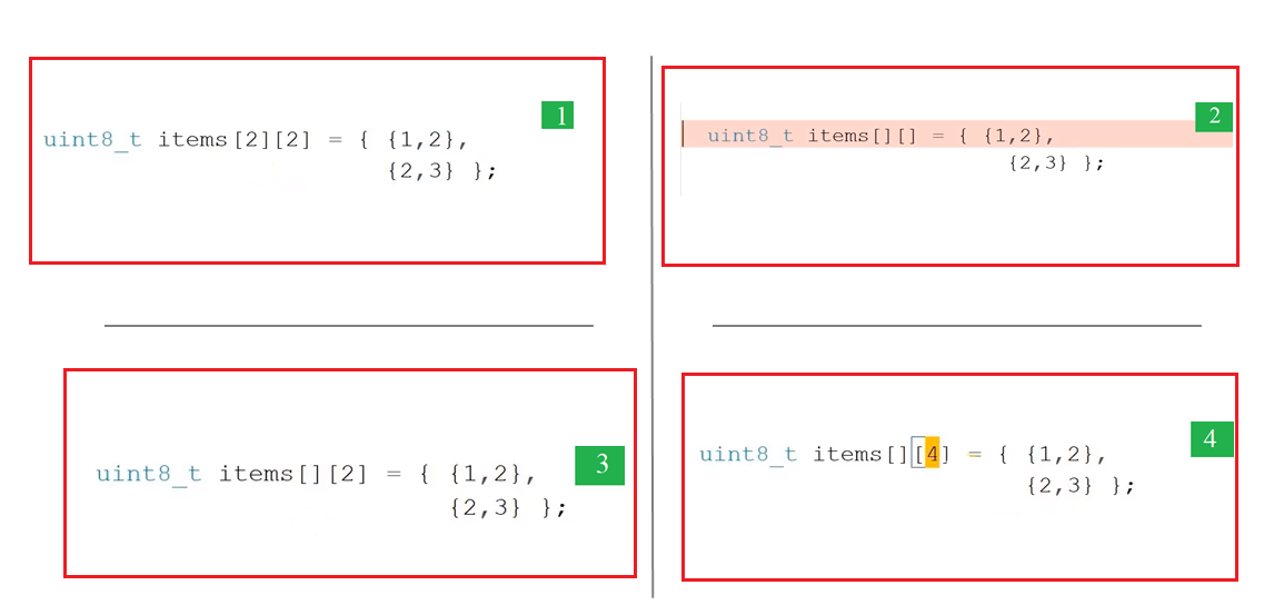 2D arrays in C