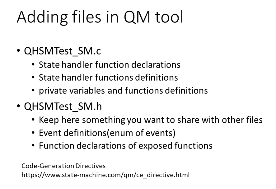Figure 12. Adding files in QM tool