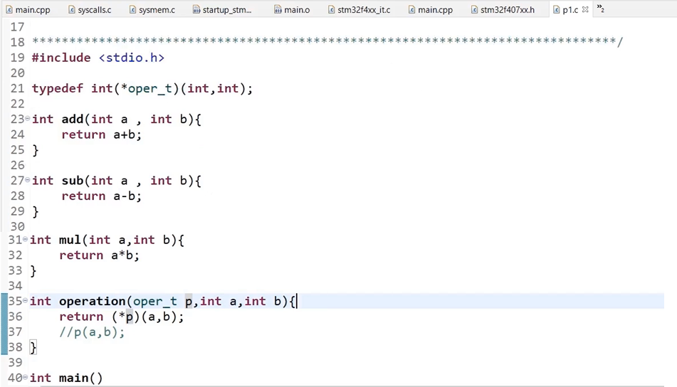 Passing function pointers