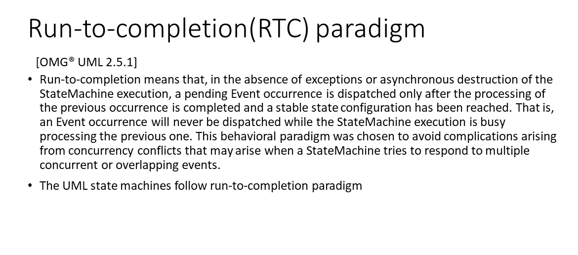 Figure 2. Run-to-completion(RTC) paradigm QP framework