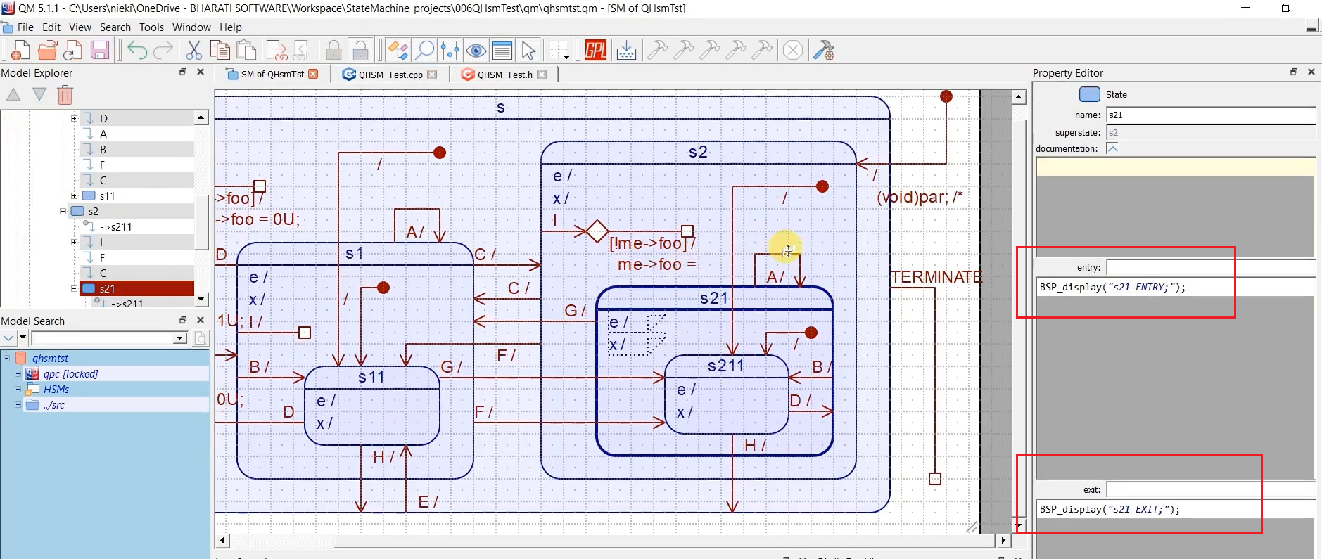 Adding codes to files using QM tool