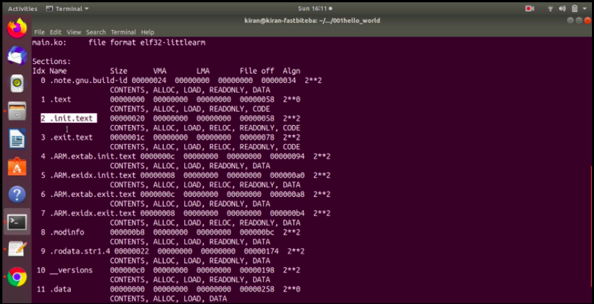  Init section